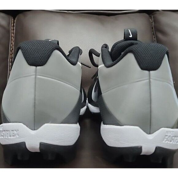 NIKE VAPOR EDGE SHARK 2 BLACK-WHITE-GREY FOOTBALL CLEATS Men's Size 13 - Picture 6 of 8